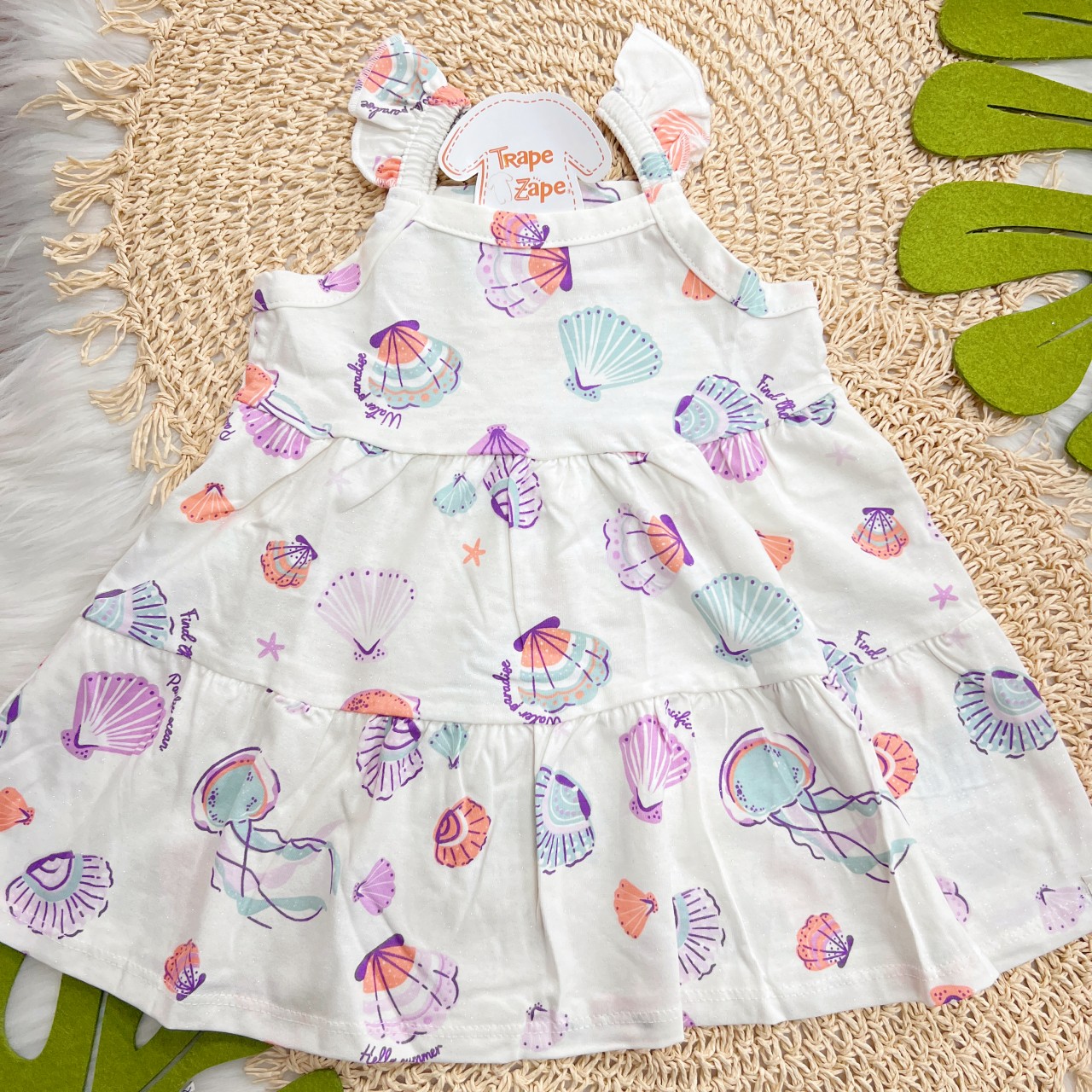 Vestido Alcinha de Conchinhas - Off White